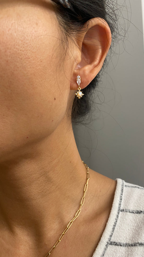 Squared post earrings