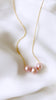 TRIPLE Edison Pearl floating necklace