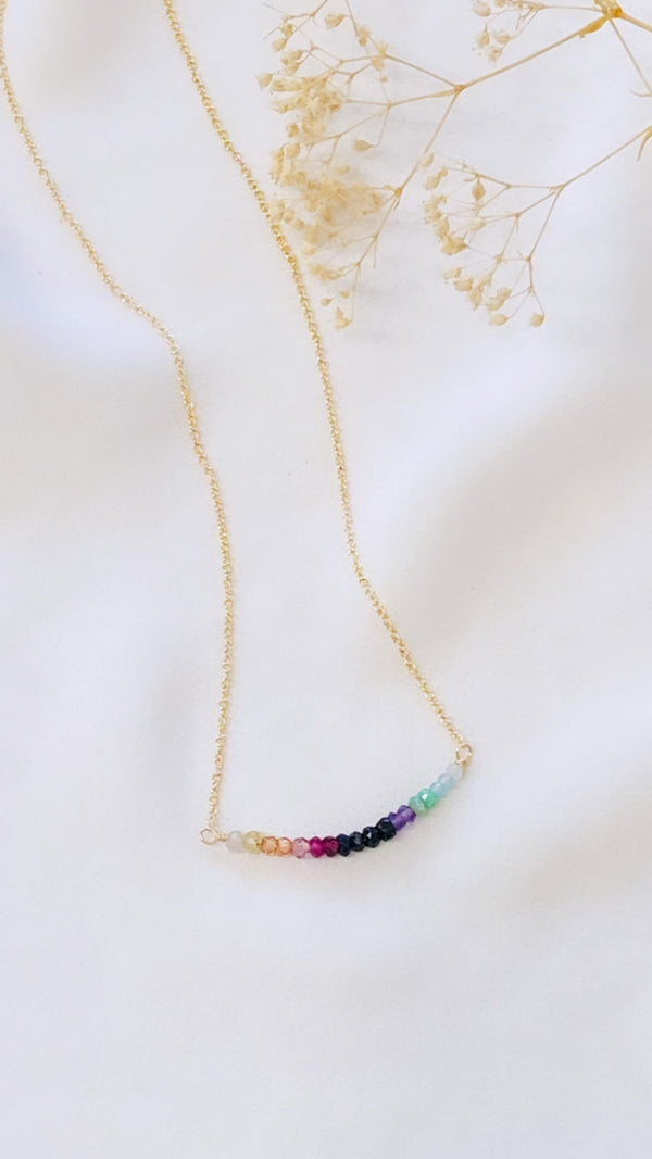 Rainbow bar necklace