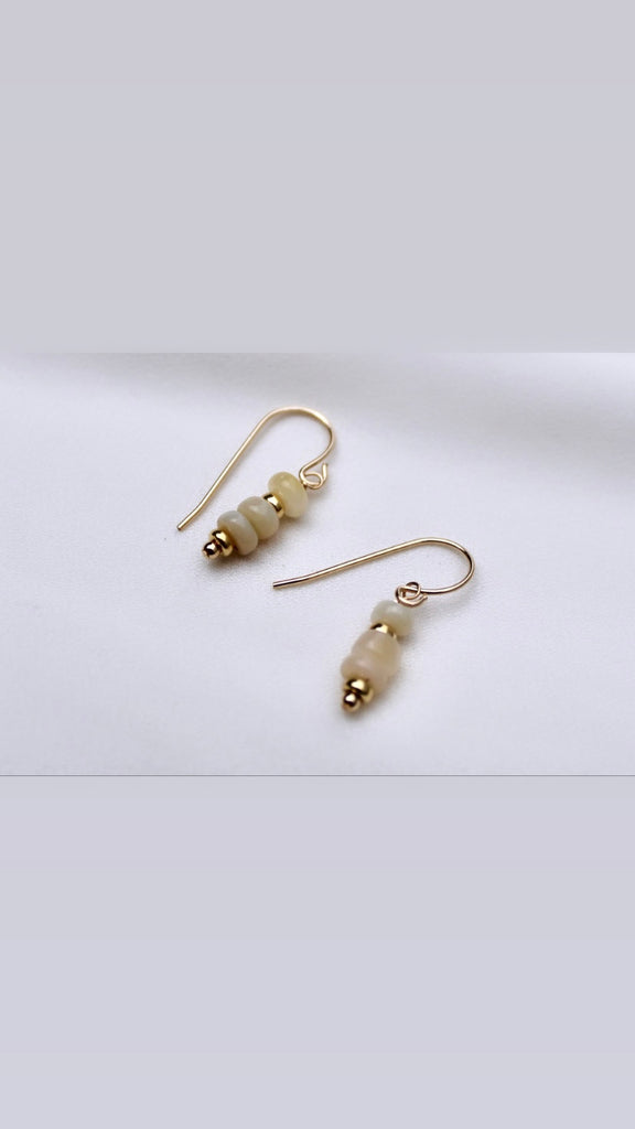 Ethiopian opal bar earrings