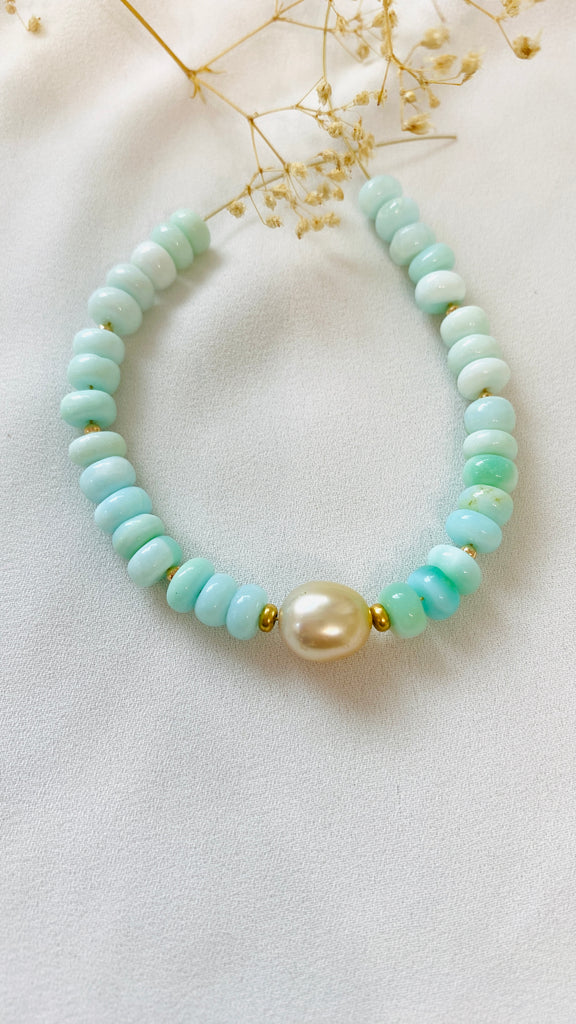 South Sea x Peruvian Opal bracelet