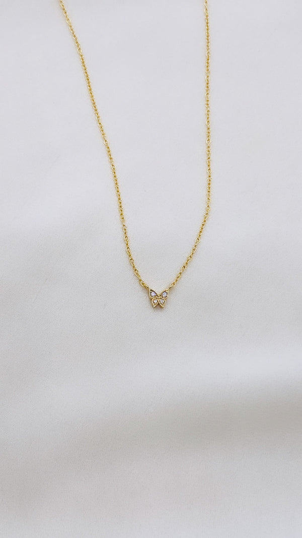 Butterly CZ necklace