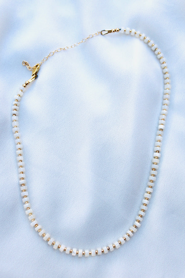 Mother of pearl layering necklace