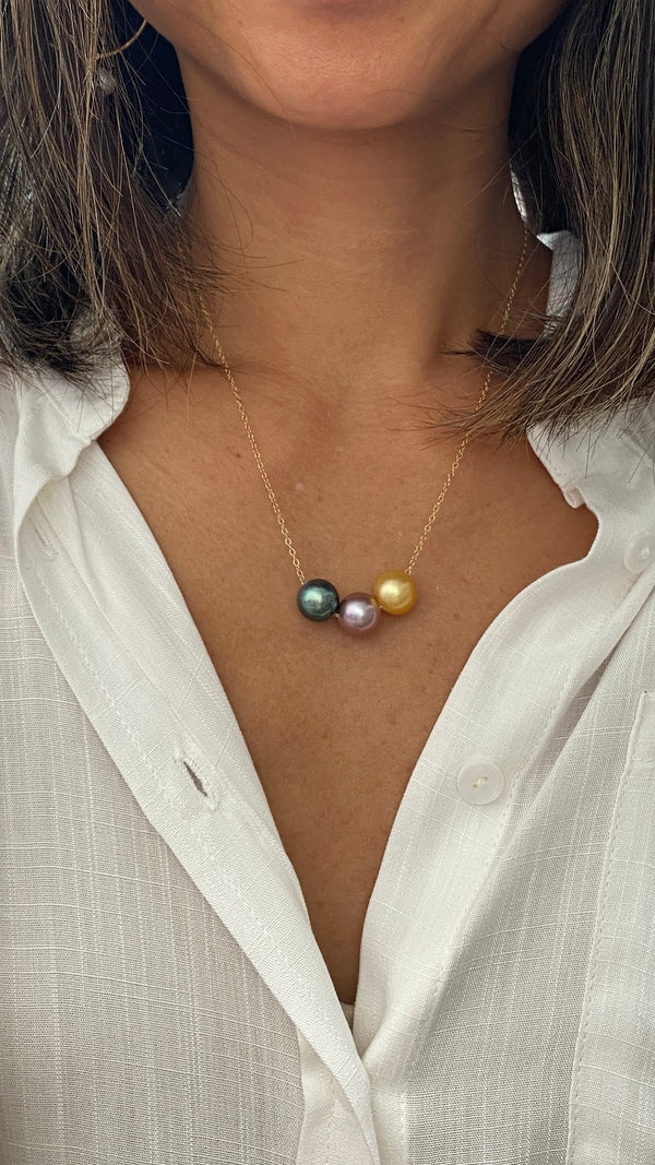 Anuenue trio necklace