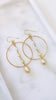 South Sea keshi x pearl hoop earrings