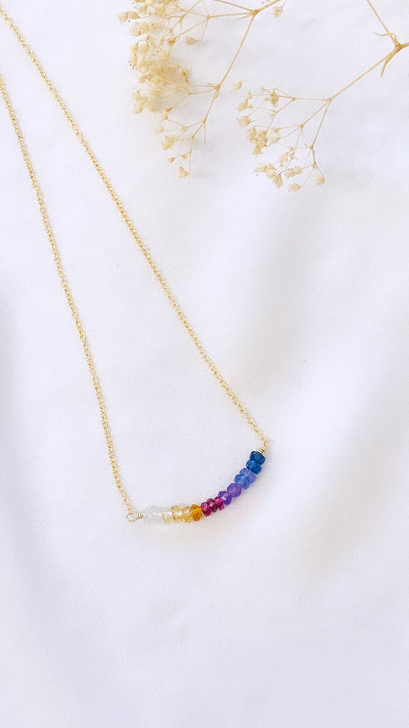Rainbow bar necklace