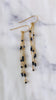 DEWDROP Black spinel earrings