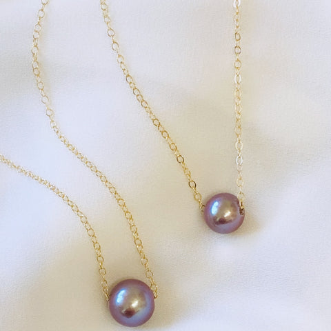 Floating Edison pearl necklace