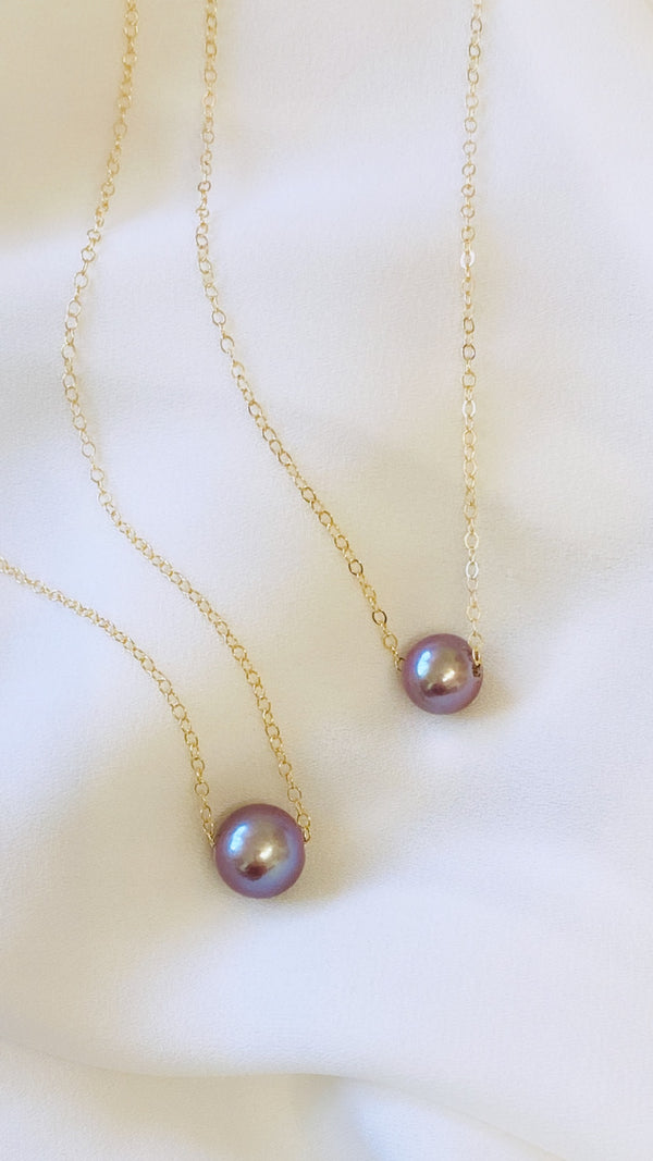 Floating Edison pearl necklace