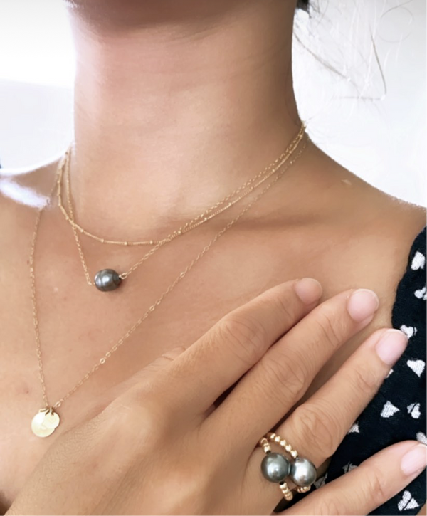 Tahitian Pearl double necklace