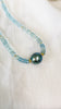 Aquamarine + Blue Tahitian pearl necklace