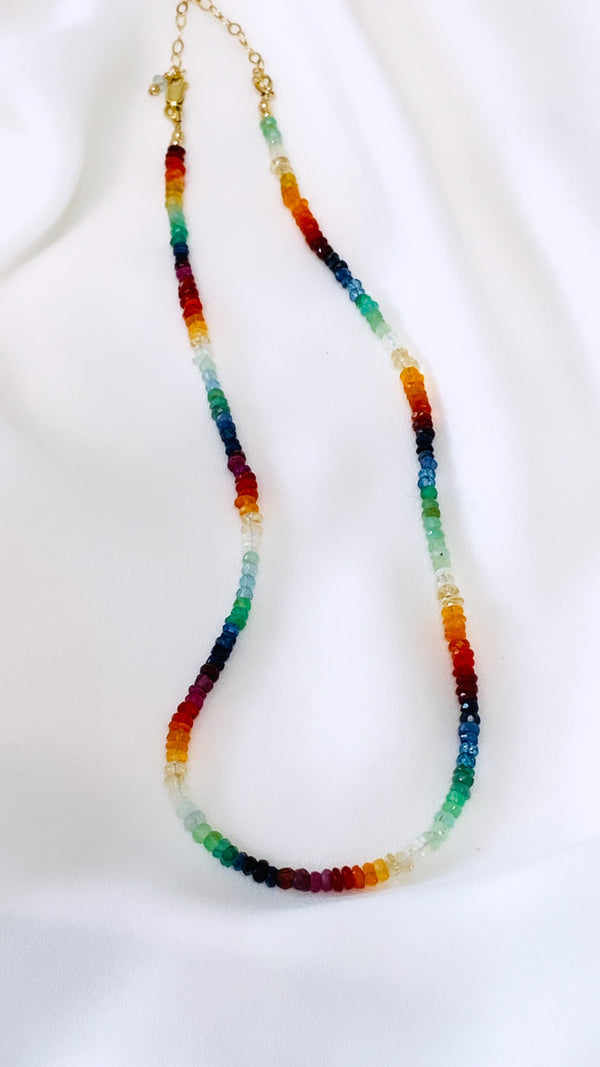 Starburst rainbow necklace