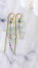 Ombre Aquamarine Threader Earrings