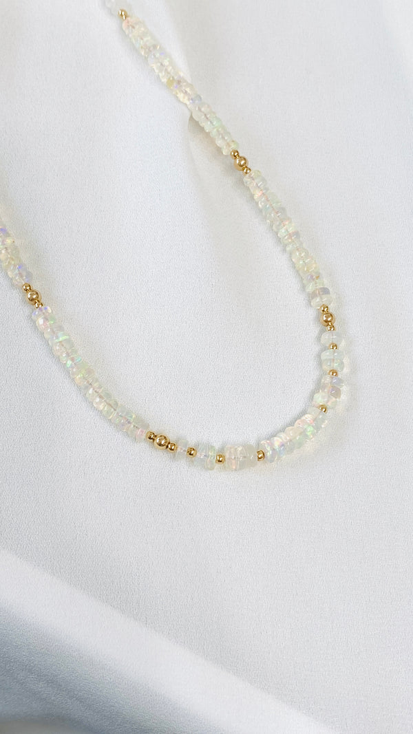 Ethiopian Opal layering necklace
