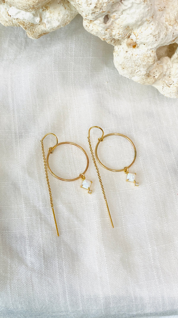 Squared charm hoop threaders