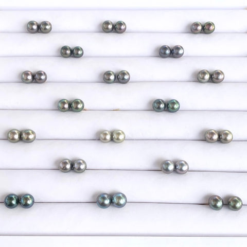 9mm Tahitian Pearl stud earrings