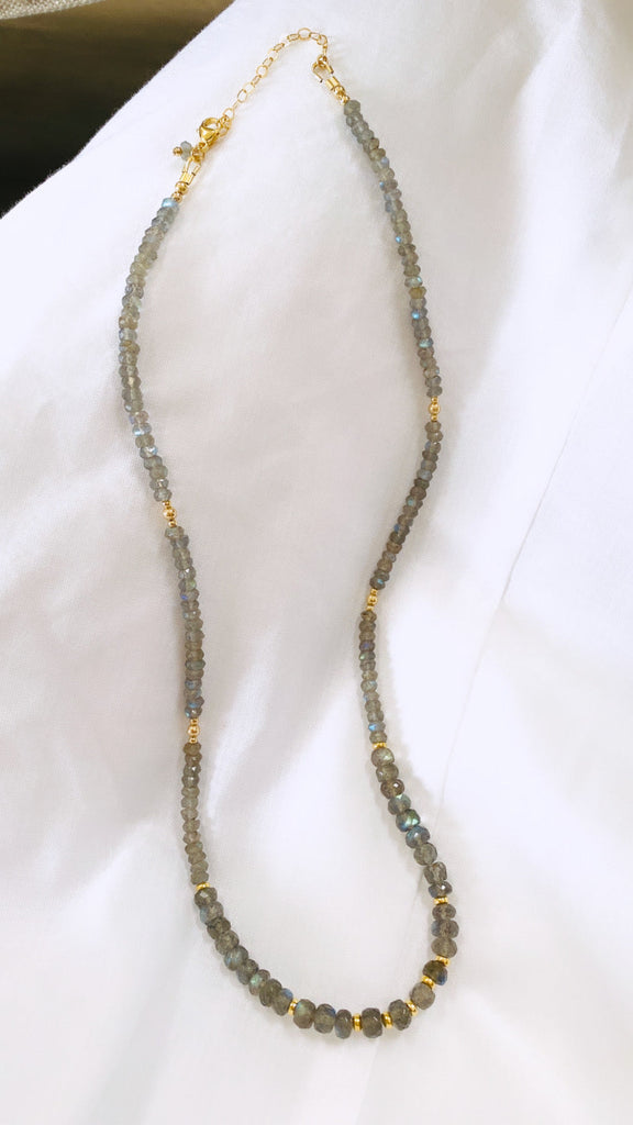 Labradorite layering necklace