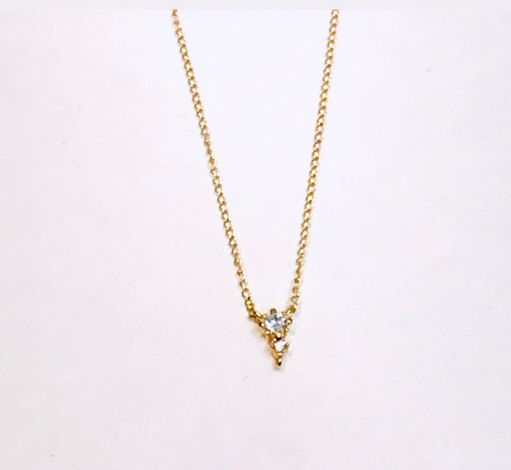 Simple Cubic Zirconia cluster necklace