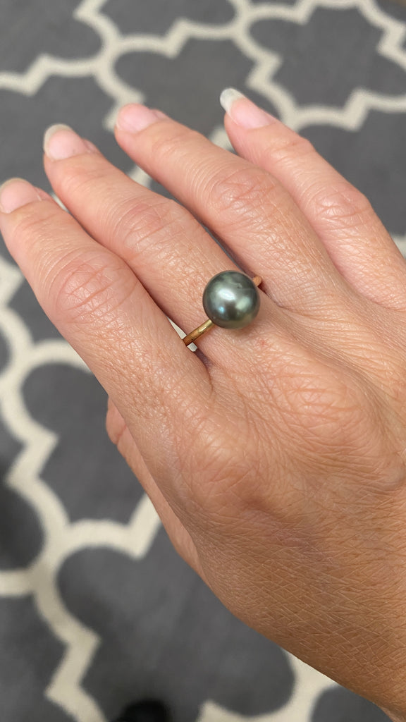 Classic Tahitian pearl ring - 5.75