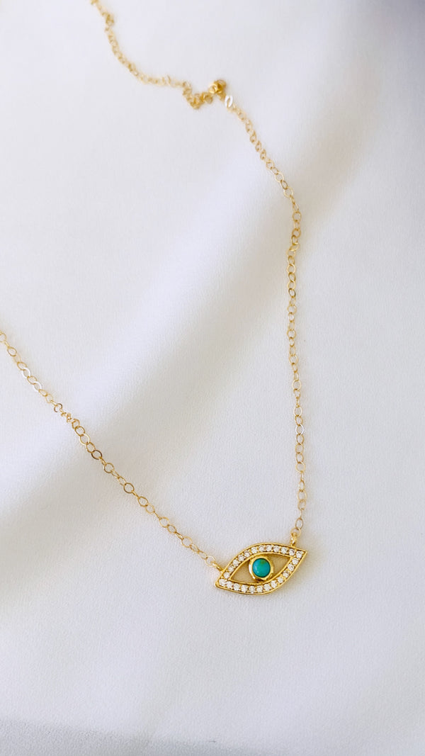 Evil Eye turquoise necklace