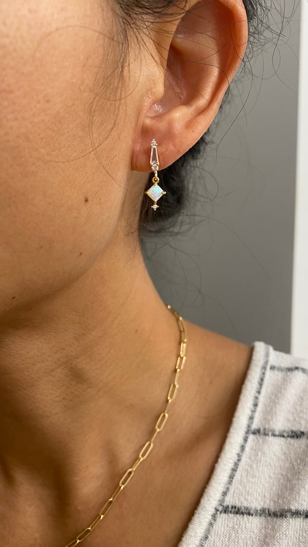 Squared post earrings