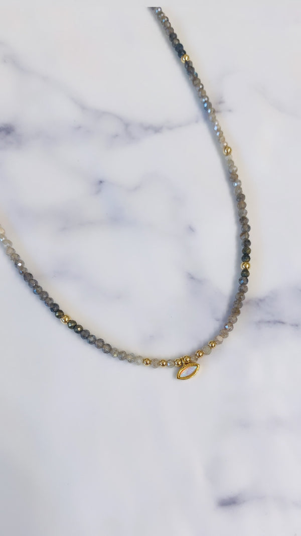 Festival necklace - ombre pyrite
