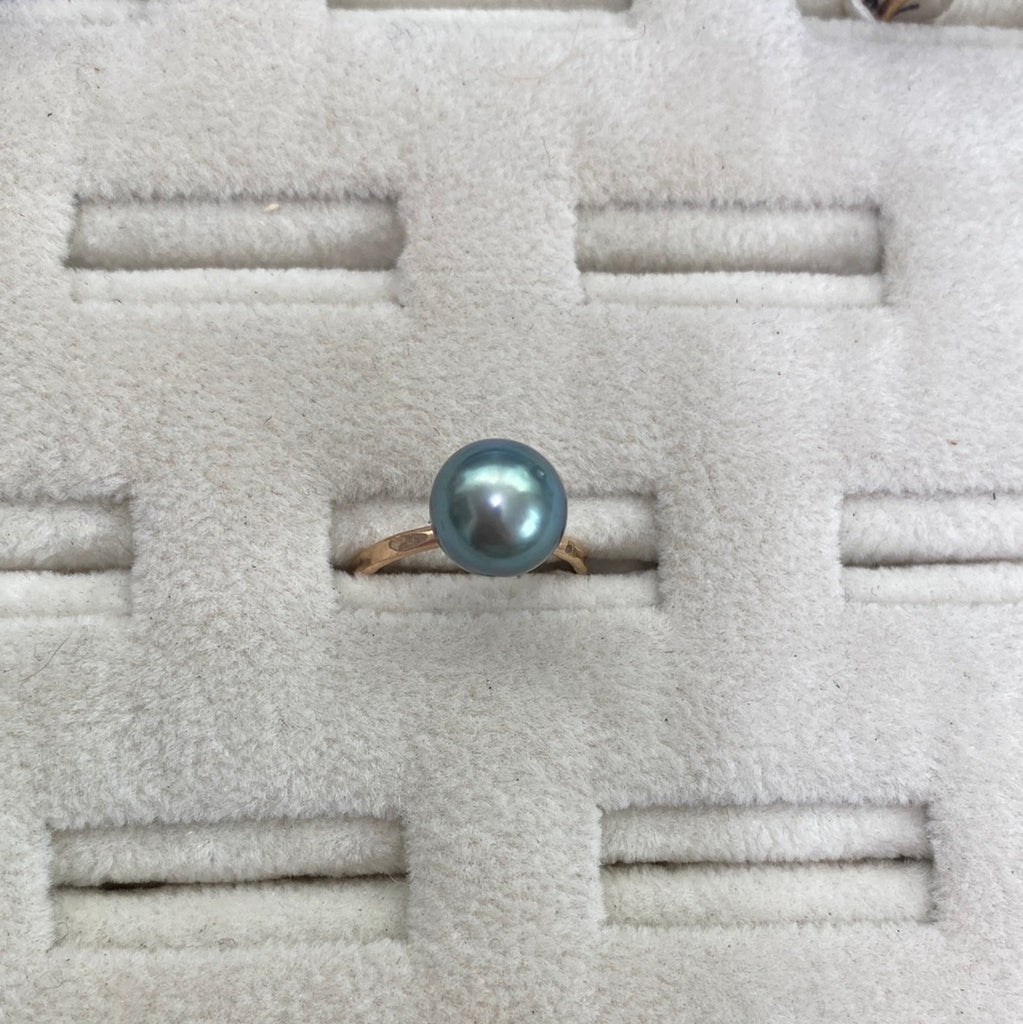 Pacific Blue Tahitian pearl ring