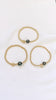 Stretch pearl x charm bracelet - 3mm