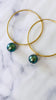 Endless hoop pearl earrings