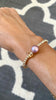 Stretch pearl x charm bracelet - 3mm
