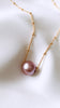Pink Edison Pearl floating beaded necklace