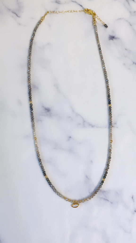 Festival necklace - ombre pyrite