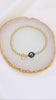 Stretch pearl x charm bracelet - 4mm
