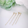 Two tone post threader earrings