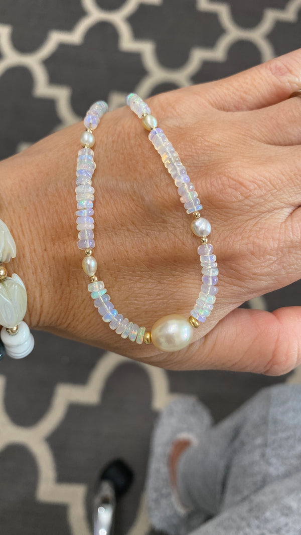 South Sea x Ethiopian Opal bracelet
