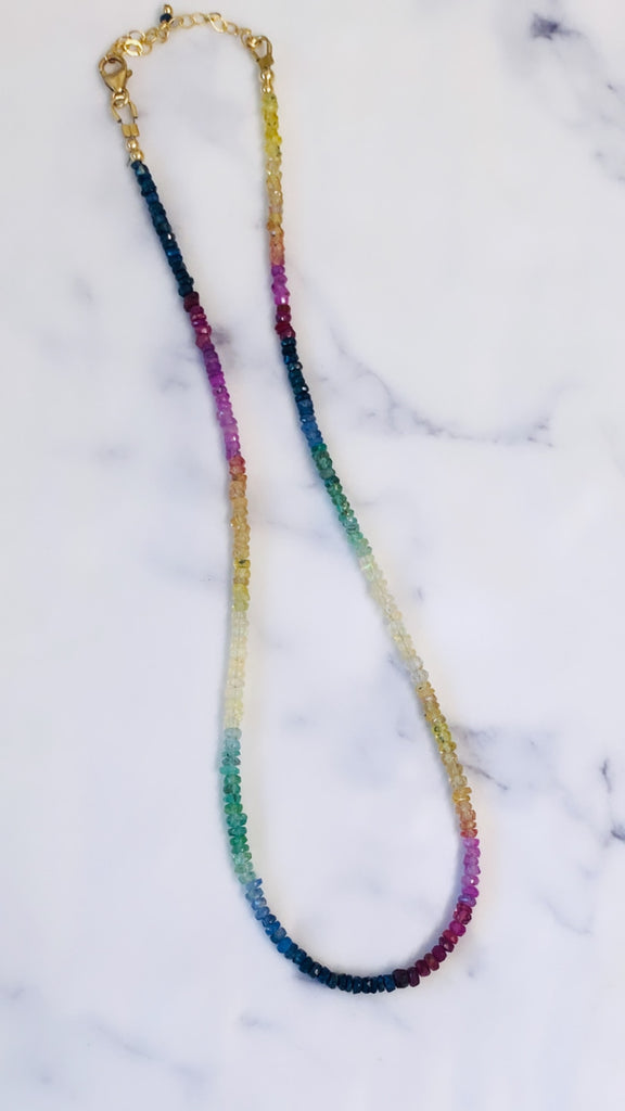 Rainbow Sapphire necklace
