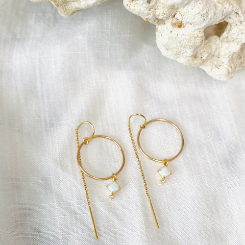 Squared charm hoop threaders