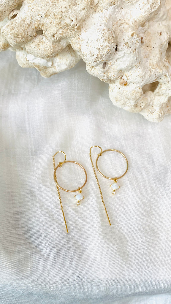 Squared charm hoop threaders