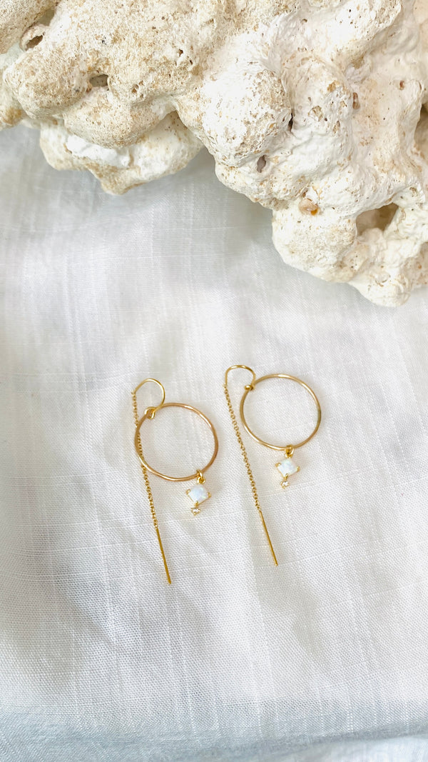 Squared charm hoop threaders
