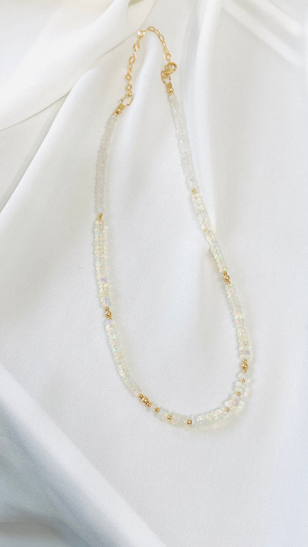 Ethiopian Opal layering necklace