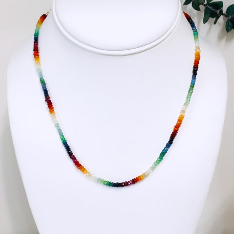 Starburst rainbow necklace