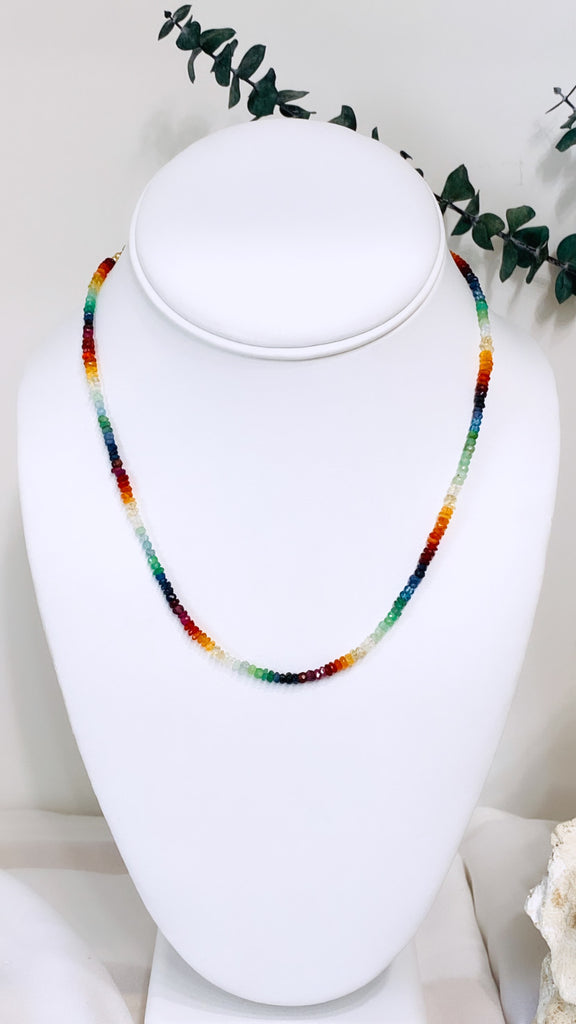Starburst rainbow necklace