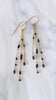 DEWDROP Black spinel earrings