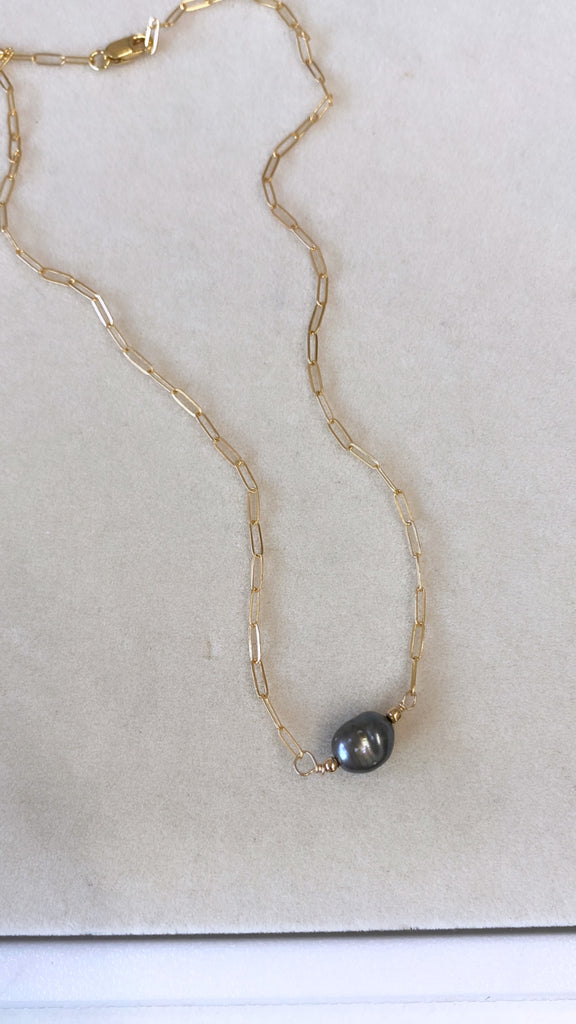 Tahitian Keshi choker necklace