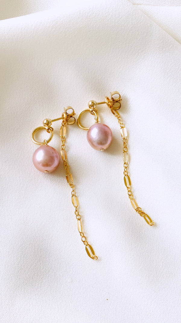 Edison Pearl Post Threader Earrings