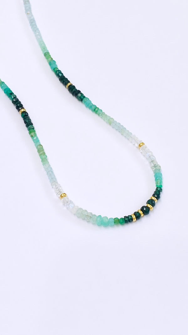 Ombré Emerald necklace